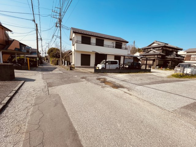 柏市豊四季　売地の前面道路含む現地写真