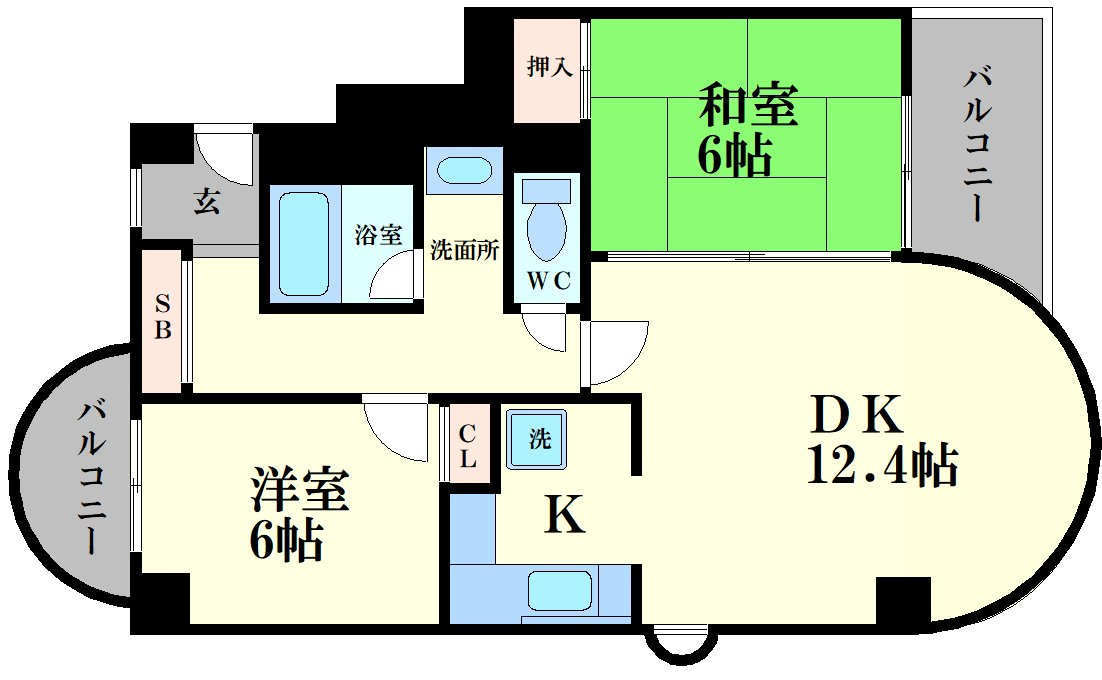 ノイメゾン京町堀の間取り