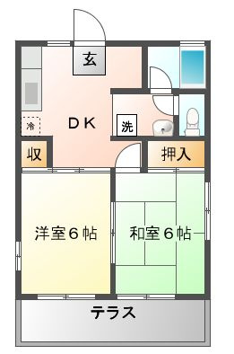コーポ梶野Ｂ　の間取り