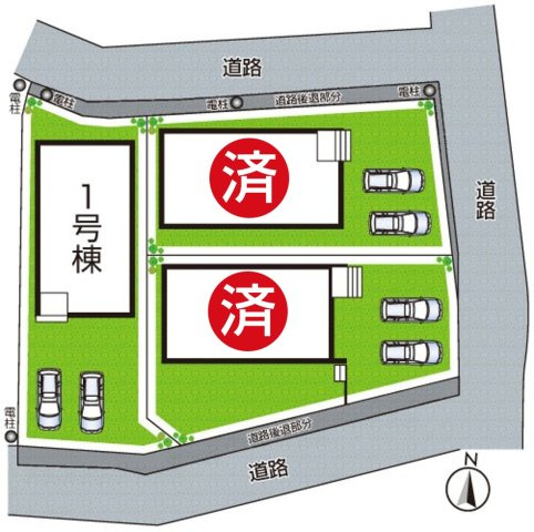 5日(土)6日(日)現地ご見学可能！　神戸市北区有野町二郎　第25-1期　新築一戸建ての区画図|全3区画