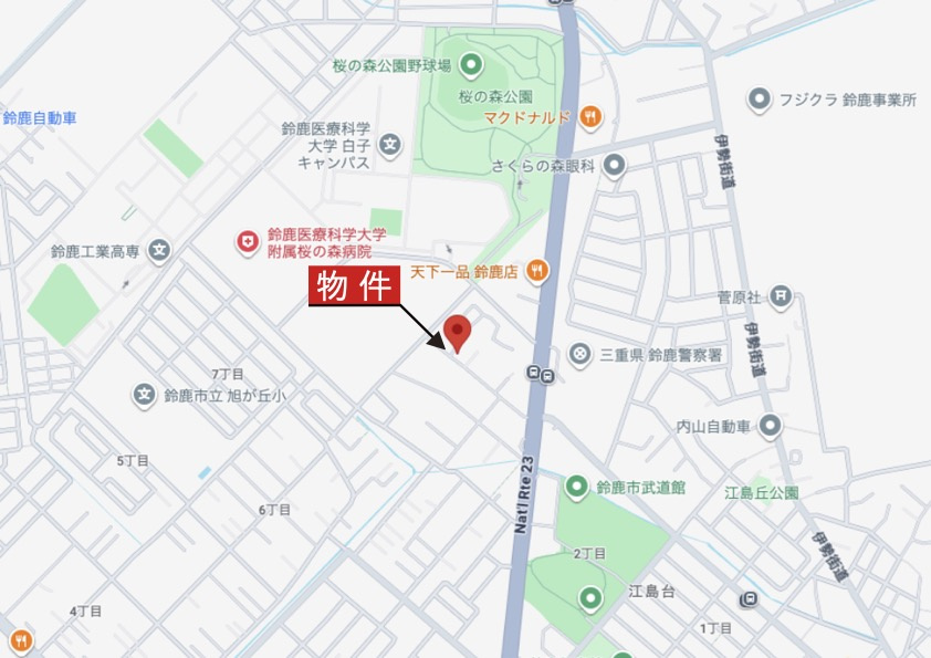 鈴鹿市南玉垣町《2号棟》の地図|広域Map
