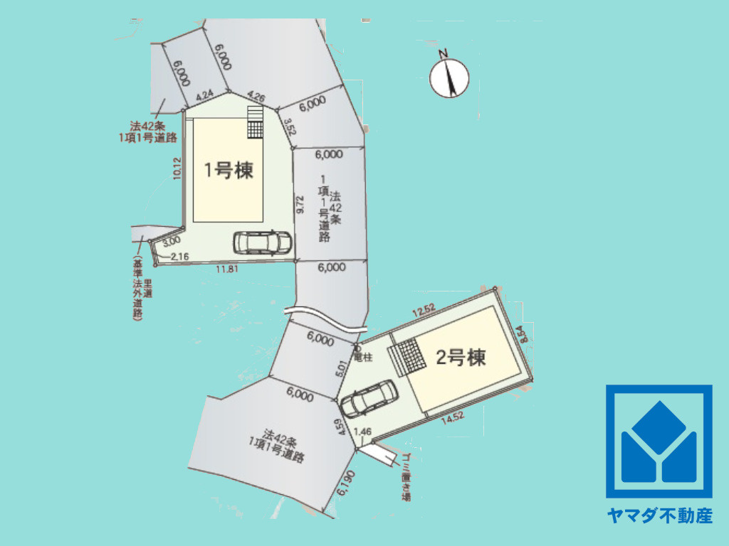 大津市雄琴５丁目　第26　1号棟の区画図