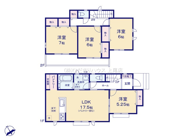 西区佐知川1270　新築戸建　ハートフルAの間取り|4LDK