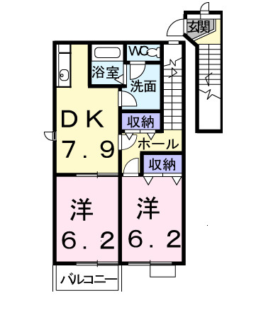 レジデンス２４　Ｄ棟の間取り