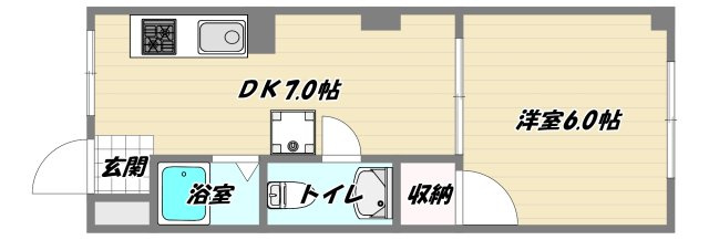 大阪市淀川区十三東１丁目の賃貸マンションの間取り