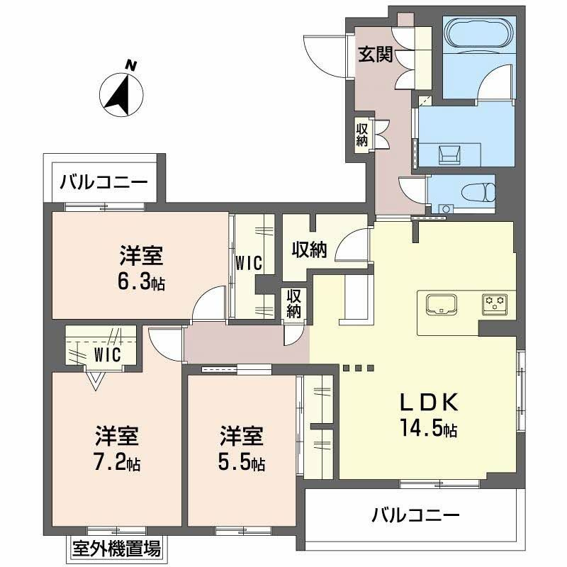シャーメゾン　トレドゥース　甲南山手の間取り
