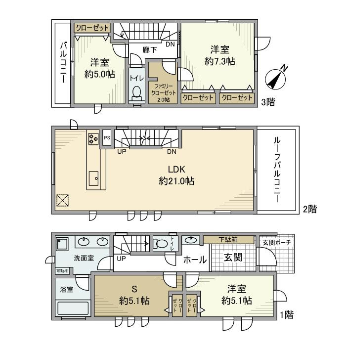小山戸建の間取り