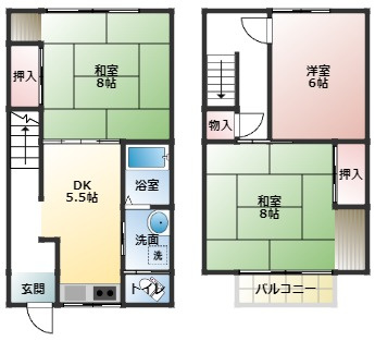 有楽町貸家の間取り