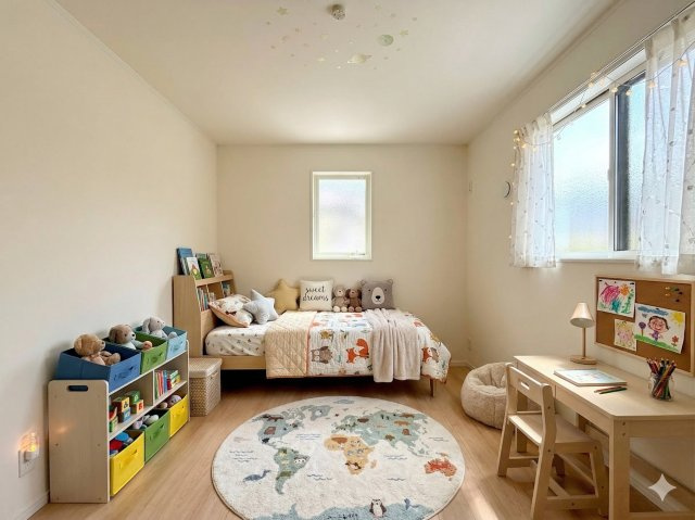 保土ケ谷区境木本町　新築戸建の洋室|◆子どものスタディ空間として、あるいは書斎やホビールームとして生活スタイルに合わせて使えるプライベートルーム。居心地のいい落ち着いたインテリアが似合います。
(家具はイメージです)