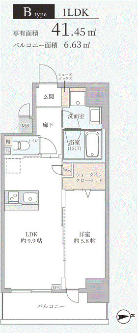 K-NEXT・南森町の間取り