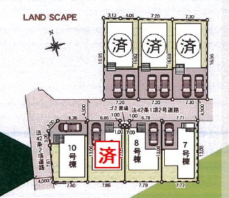 【仲介手数料０円】海老名市社家第16　新築一戸建て　全10棟の区画図|海老名市社家第16　新築一戸建て　全10棟