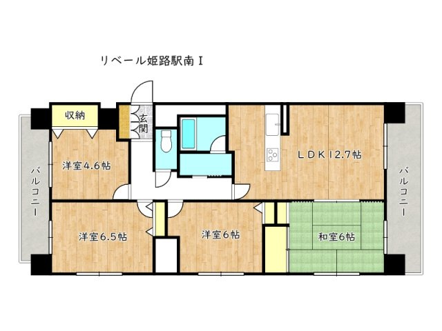 【間取り】 | リベール姫路駅南Ⅰ