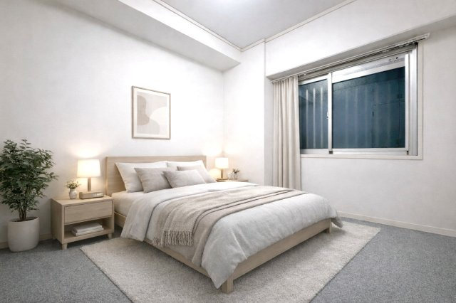 【Re Dream】深草西浦住宅の洋室|全居室収納つき！ご家族一人ひとりの空間がすっきりお使いいただけます！
※本画像は実際の写真にCG加工を加えたもので実際とは異なります。

現地（2025年12月）撮影