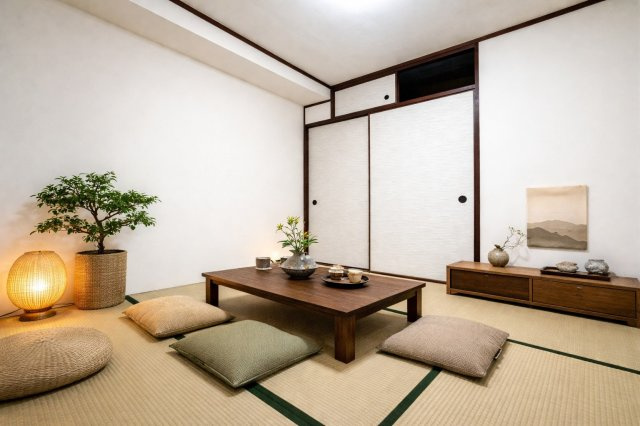 【Re Dream】深草西浦住宅の和室|落ち着いた雰囲気の和室！寝室・書斎・趣味部屋など多目的に使える和室です！収納力も◎
※本画像は実際の写真にCG加工を加えたもので実際とは異なります。

現地（2025年12月）撮影