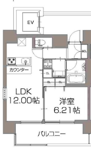 プレジオ天神橋Ⅱの間取り