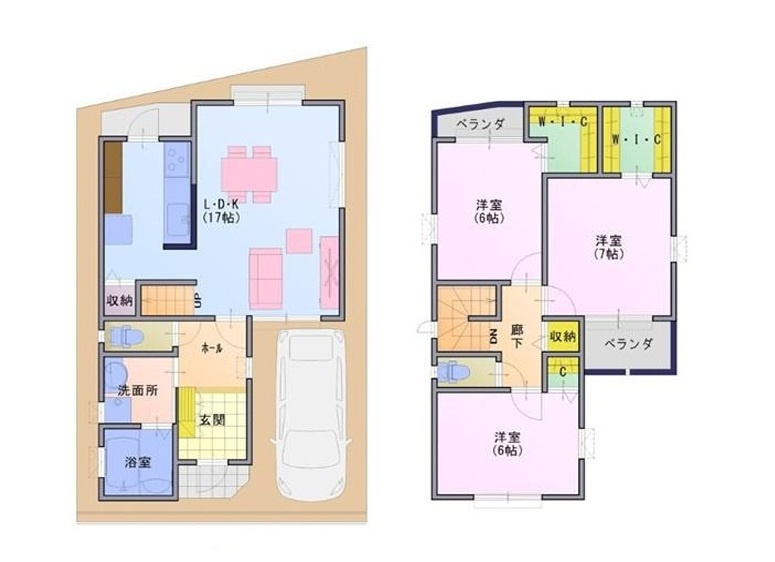 成美町　新築一戸建ての間取り|間取り図はいかがですか？ご希望を叶える間取りですか？リビングの広さは？水回りの位置は？カウンターキッチン？など色々な情報が集約されています。弊社では資金計画・住宅ローンなどのご相談も承っております。