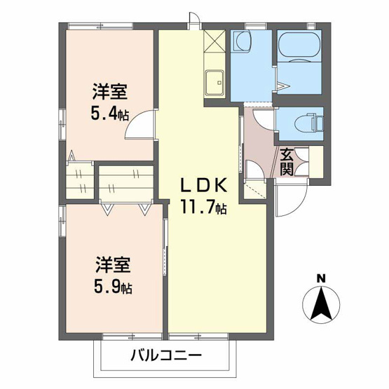【間取り】 | アンソレイエ21　A棟
