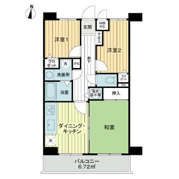 ライオンズマンション所沢東の間取り