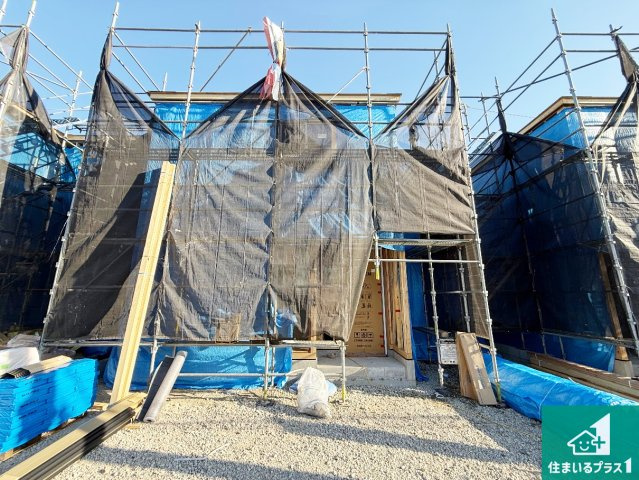 東大阪市元町　第1期　新築一戸建ての外観|周辺は落ち着いた街並みの住宅地！子育てがしやすい住環境です！まだ未完成ですが、現地でしかわからない事もございます。是非一度ご覧ください。