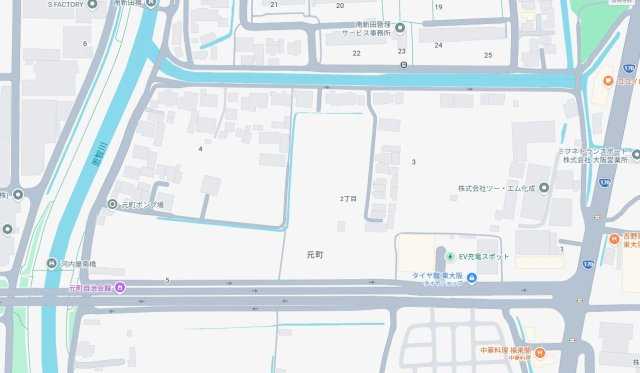 東大阪市元町　第1期　新築一戸建ての地図