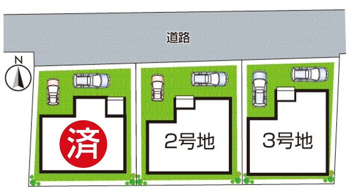 東大阪市元町　第1期　新築一戸建ての区画図|全3区画