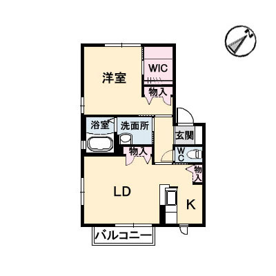 【間取り】 | シャーメゾン洛陽A