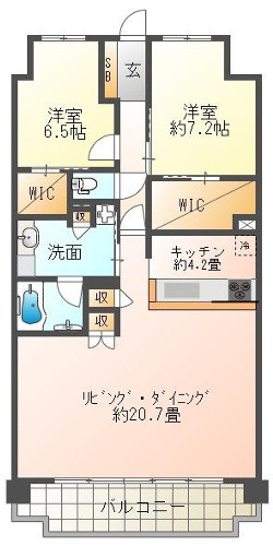 ローレルコート姫路大手前通りの間取り