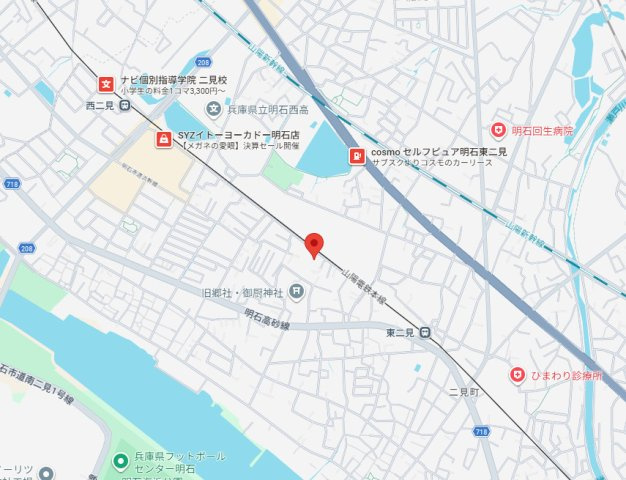 明石市二見町東二見1期（全7棟）F号棟の地図
