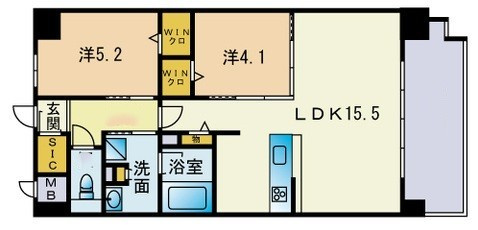 ウェルス雑餉隈駅前の間取り|※図面と現況が異なる場合は現況優先になります。
