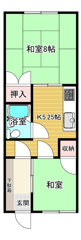 住悦アパート　A棟の間取り
