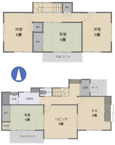 【間取り】 | 吉見町東野5丁目　中古戸建　