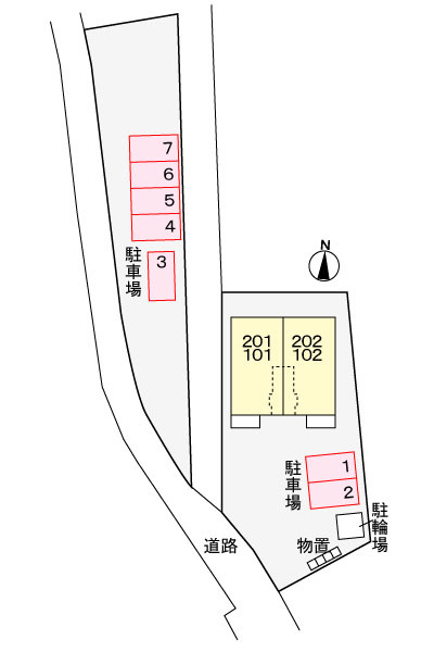ヴィラ清四郎の駐車場|駐車場