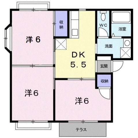 【間取り】 | ドミール鳥井Ａ