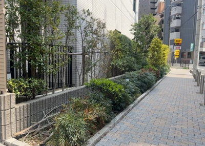【中庭】 | エクセレントシティ相模原ステーションアリーナ | 中庭（パティオ）とは、一つの建築物の内部に設けられた、壁などで囲われている庭のことを指します。コの字型、ロの字型が主流ですが、L字型の中庭もあります。最近では、インテリア性の高さからも人気があります。