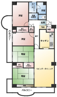 【間取り】 | 熊内台セントポリア