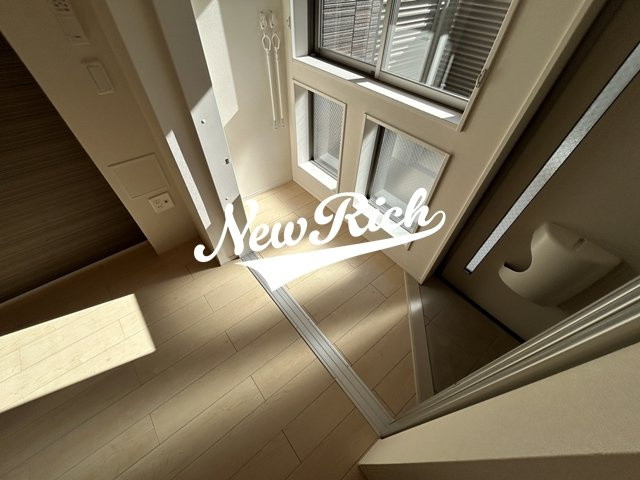 前橋市六供町２丁目のアパートのバルコニー