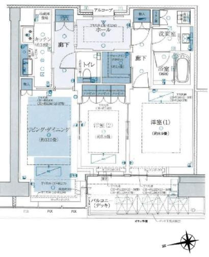 グラングリーン大阪　ＴＨＥ　ＮＯＲＴＨ　ＲＥＳＩＤＥＮＣＥの間取り