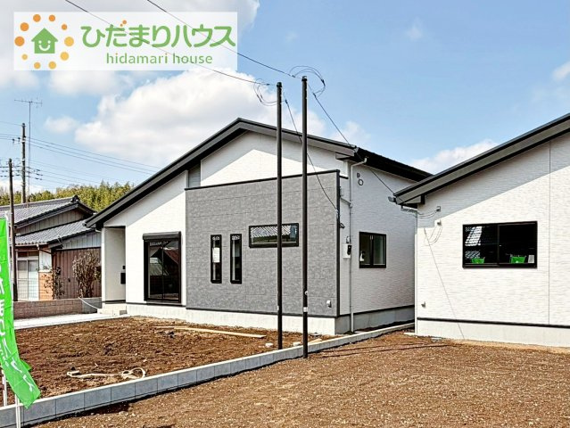 【外観】 | つくば市高野3期　新築戸建　1号棟 | デザイナーズのようなお洒落な外観です(^^♪