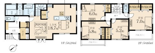 茅ヶ崎市堤　新築戸建の間取り|4LDK☆