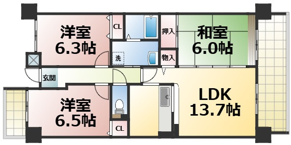 【間取り】 | コレンテ　仲介手数料無料