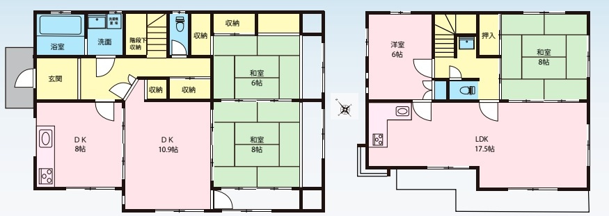 さいたま市見沼区南中丸　中古一戸建ての間取り