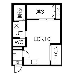 Warren hoshizakiⅠ　名古屋市賃貸　仲介手数料無料の間取り