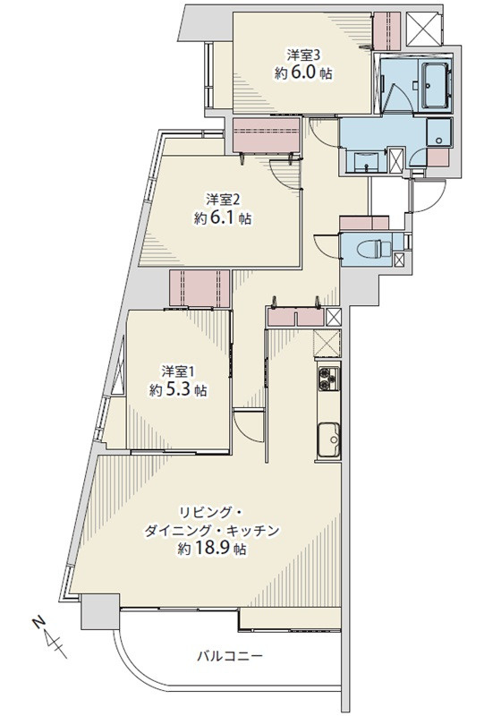 ダイアパレス小町の間取り