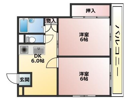 足立区足立３丁目の賃貸マンションの間取り