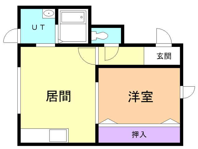 ハイツ夕陽ヶ丘の間取り