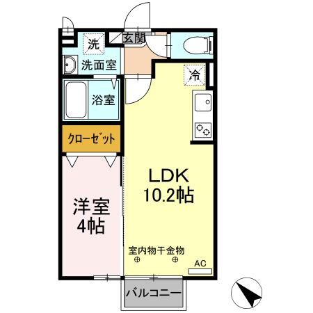 セジュール大川Aの間取り