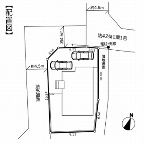 【仲介手数料０円】綾瀬市上土棚北2丁目3期　新築一戸建ての区画図|綾瀬市上土棚北2丁目3期　新築一戸建て