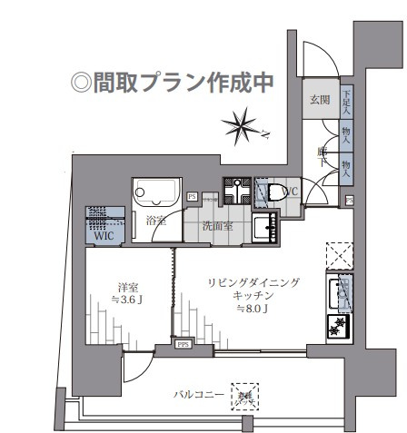 ピアース渋谷ＷＥＳＴの間取り