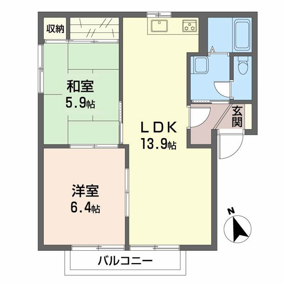 【間取り】 | サニーズ福庭　A棟
