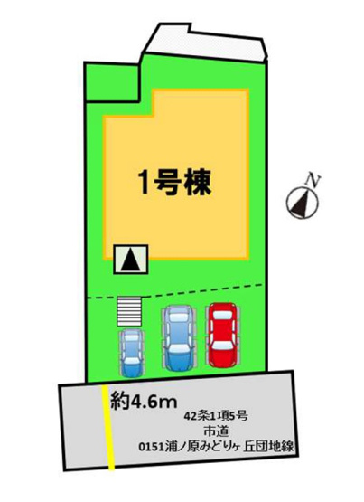 【区画図】 | 那珂川市片縄西5丁目3期　1号棟（全1棟）【仲介手数料無料・0円】 | 区画図です。1号棟です。